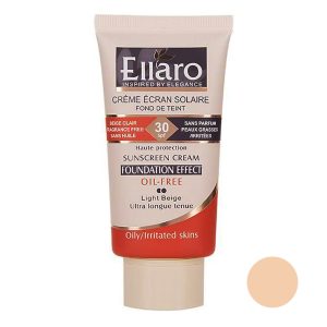 کرم ضد افتاب SPF30  کرم پودری مات فاقد چربی بژ روشن – الارو